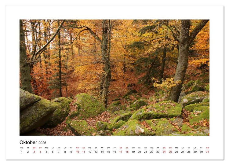 Produktbild: Zauberhafte Landschaften im Odenwald (Wandkalender 2026 DIN A3 quer), CALVENDO Monatskalender