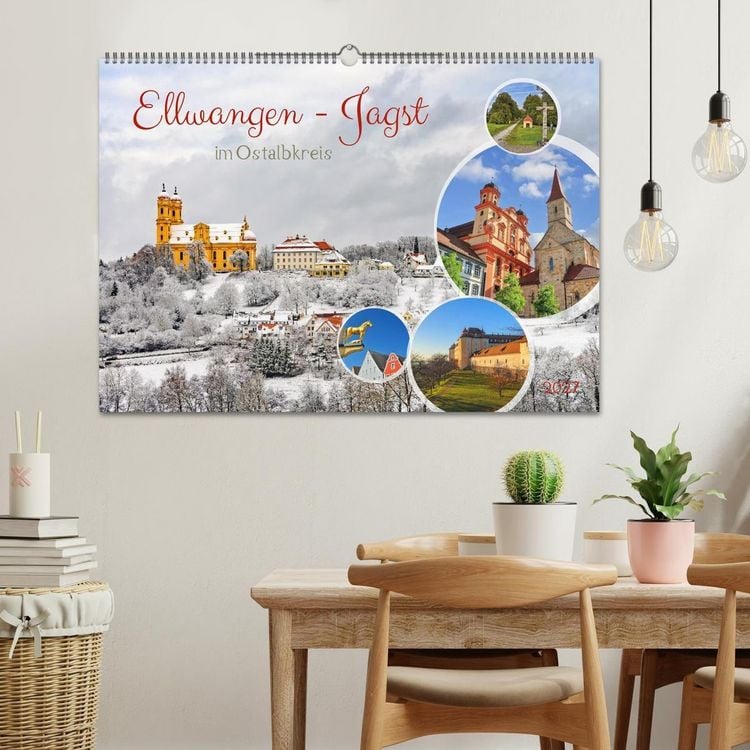Produktbild: Ellwangen - Jagst im Ostalbkreis (Wandkalender 2027 DIN A2 quer), CALVENDO Monatskalender