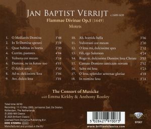 Produktbild: Verrijt:Flammae Divinae Op.5,Motets