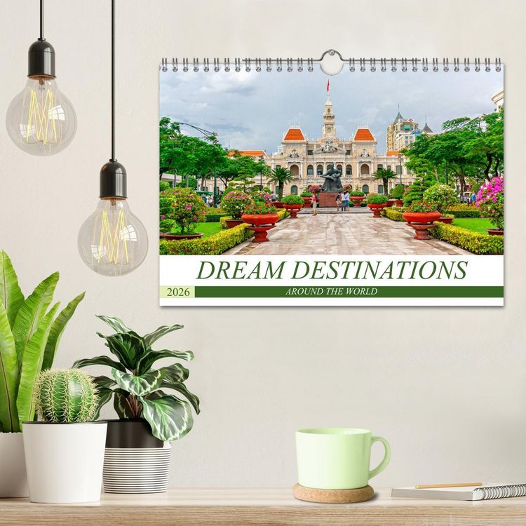Produktbild: Dream destinations around the world (Wall Calendar 2026 DIN A4 landscape), CALVENDO 12 Month Wall Calendar