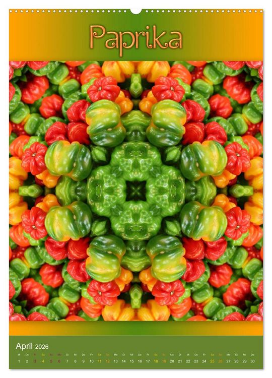 Produktbild: Kulinarische Mandalas (Wandkalender 2026 DIN A2 hoch), CALVENDO Monatskalender