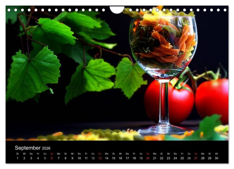 Produktbild: Pasta Kreationen (Wandkalender 2026 DIN A4 quer), CALVENDO Monatskalender