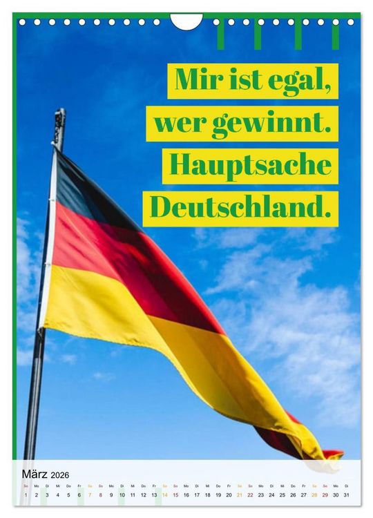 Produktbild: Ich mag Fu&szlig;ball&hellip; und vielleicht drei Leute. Spr&uuml;che und Weisheiten vom Spielfeldrand (Wandkalender 2026 DIN A4 hoch), CALVENDO Monatskalender