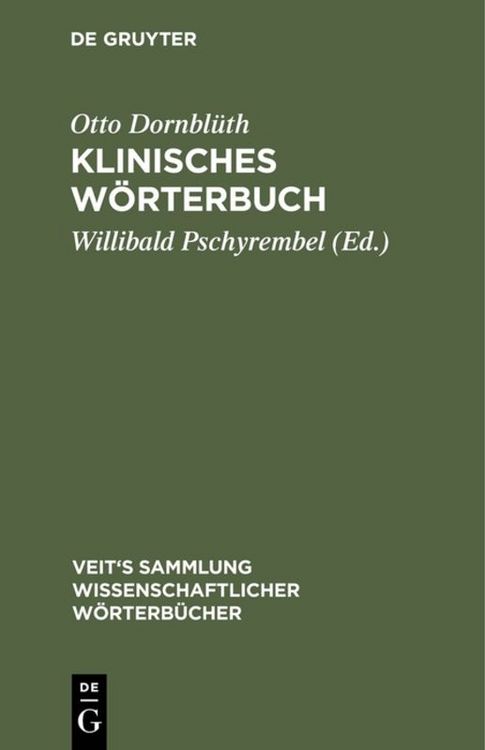 Produktbild: Klinisches W&ouml;rterbuch