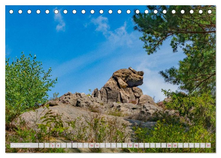 Produktbild: Naturpark Zittauer Gebirge (Tischkalender 2026 DIN A5 quer), CALVENDO Monatskalender