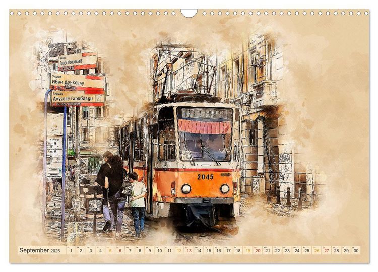 Produktbild: Stra&szlig;enbahn - Faszination auf R&auml;dern (Wandkalender 2026 DIN A3 quer), CALVENDO Monatskalender