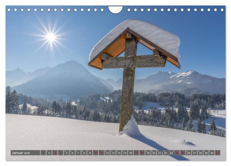 Produktbild: Sch&ouml;ne Wanderungen um Oberstdorf (Wandkalender 2026 DIN A4 quer), CALVENDO Monatskalender