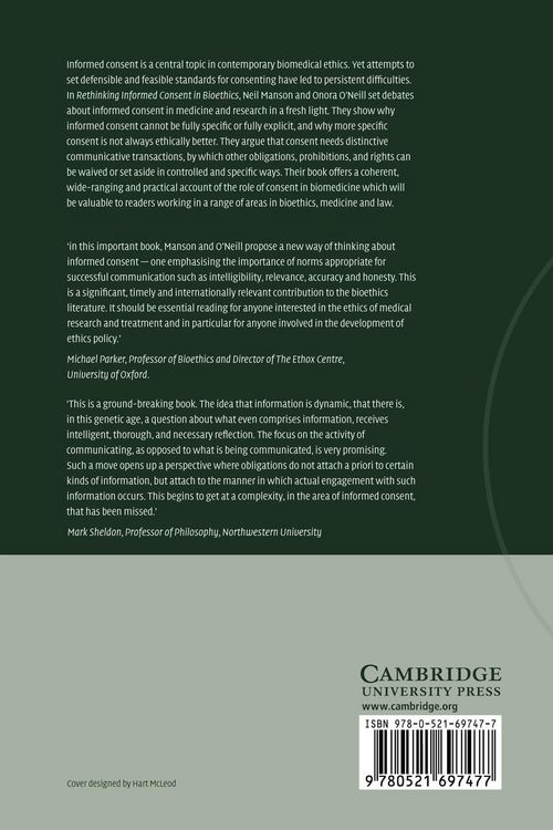 Produktbild: Rethinking Informed Consent in Bioethics