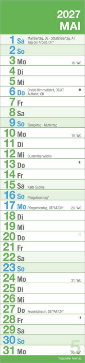 Produktbild: GROSSDRUCK Streifenplaner XL 2027