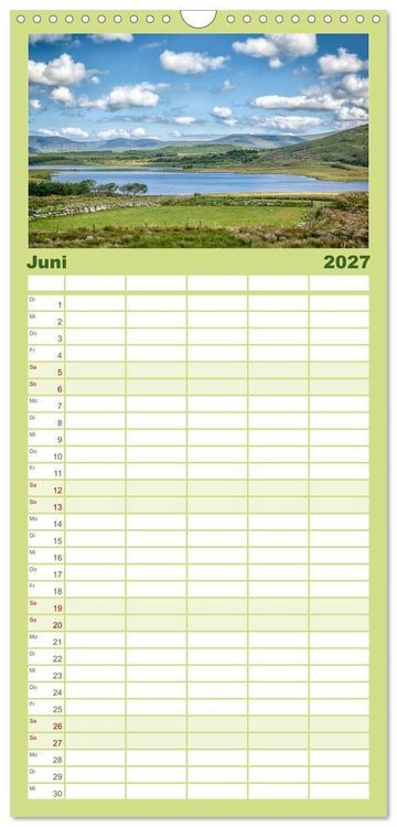 Produktbild: Familienplaner 2027 - Irland - Zauberhafte Augenblicke mit 5 Spalten (Wandkalender, 21 x 45 cm) CALVENDO