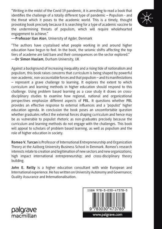 Produktbild: Populism and Higher Education Curriculum Development: Problem Based Learning as a Mitigating Response