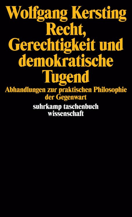 Produktbild: Recht, Gerechtigkeit und demokratische Tugend