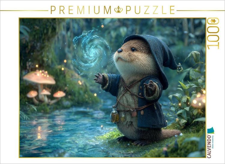 Produktbild: CALVENDO Puzzle Magischer Otter im Zauberwald | 1000 Teile Lege-Gr&ouml;&szlig;e 64x48cm Foto-Puzzle f&uuml;r gl&uuml;ckliche Stunden