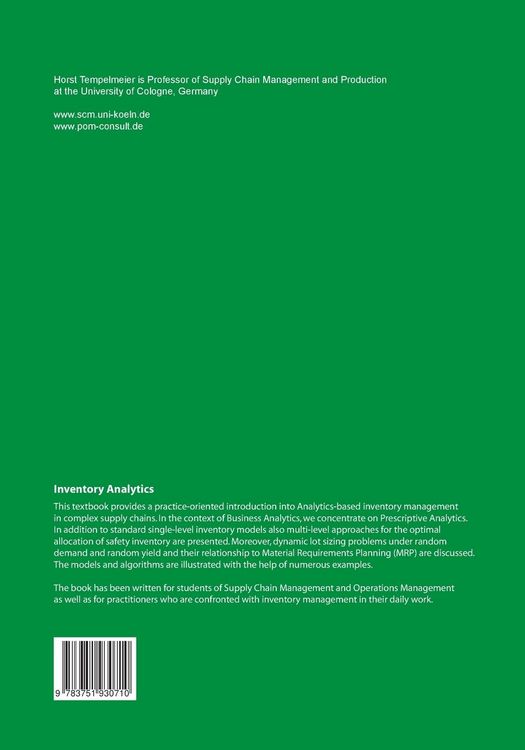 Produktbild: Inventory Analytics
