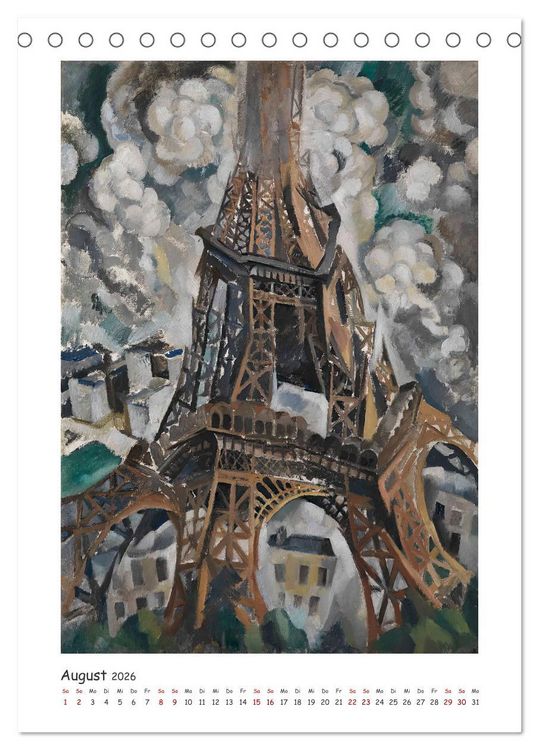 Produktbild: Eiffelturm - Robert Delaunay (Tischkalender 2026 DIN A5 hoch), CALVENDO Monatskalender