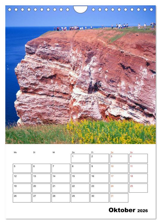 Produktbild: Helgoland, Perle der Nordsee (Wandkalender 2026 DIN A4 hoch), CALVENDO Monatskalender