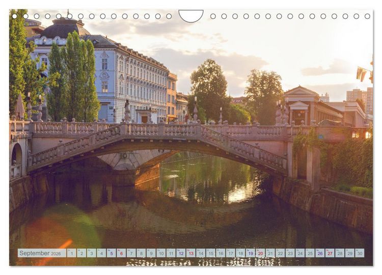 Produktbild: Ljubljana - Sloweniens wundersch&ouml;ne Hauptstadt (Wandkalender 2026 DIN A4 quer), CALVENDO Monatskalender