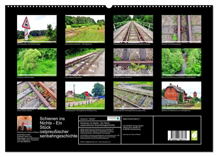 Produktbild: Schienen ins Nichts - Ein St&uuml;ck ostpreu&szlig;ischer Eisenbahngeschichte (hochwertiger Premium Wandkalender 2026 DIN A2 quer), Kunstdruck in Hochglanz
