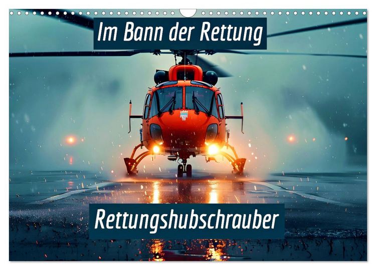 Produktbild: Im Bann der Rettung - Rettungshubschrauber (Wandkalender 2026 DIN A3 quer), CALVENDO Monatskalender