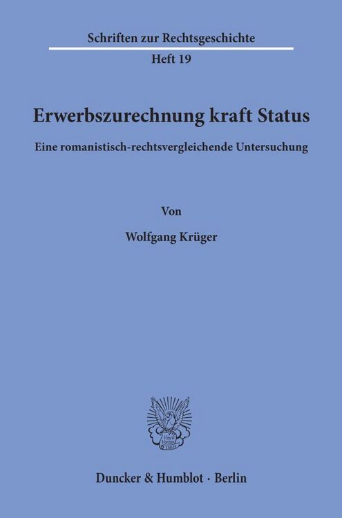 Produktbild: Erwerbszurechnung kraft Status.
