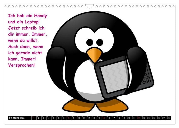 Produktbild: Pinguin-Elfe (Wandkalender 2026 DIN A3 quer), CALVENDO Monatskalender