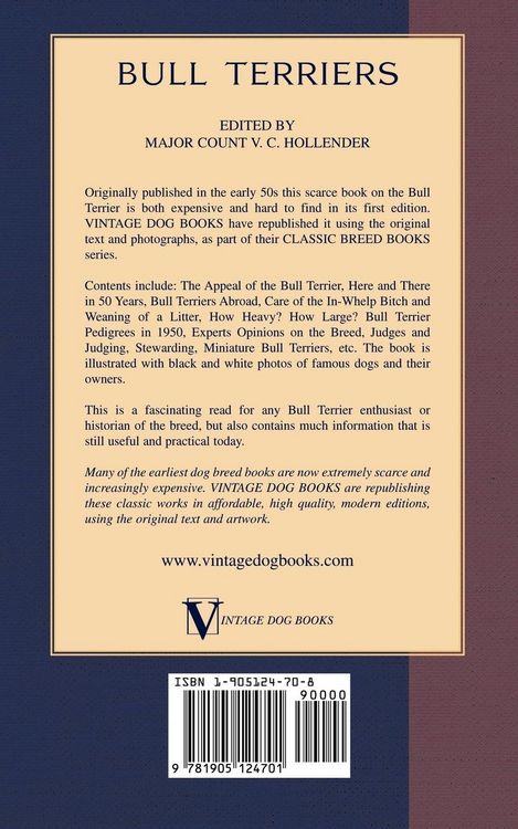 Produktbild: Bull Terriers (A Vintage Dog Books Breed Classic - Bull Terrier)