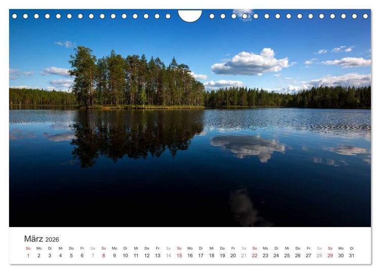 Produktbild: Landschaften Finnlands (Wandkalender 2026 DIN A4 quer), CALVENDO Monatskalender