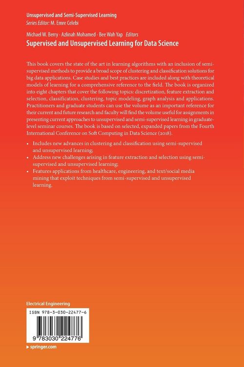 Produktbild: Supervised and Unsupervised Learning for Data Science