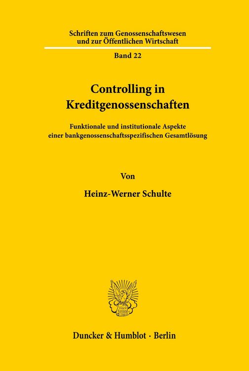 Produktbild: Controlling in Kreditgenossenschaften.