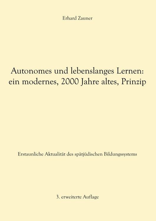 Produktbild: Autonomes und lebenslanges Lernen: ein modernes, 2000 Jahre altes, Prinzip