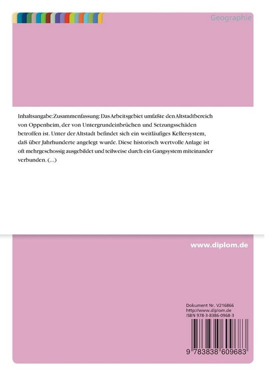 Produktbild: Hydraulisch-hydrochemische Charakterisierung der Grundwasser im Untergrund der Stadt Oppenheim