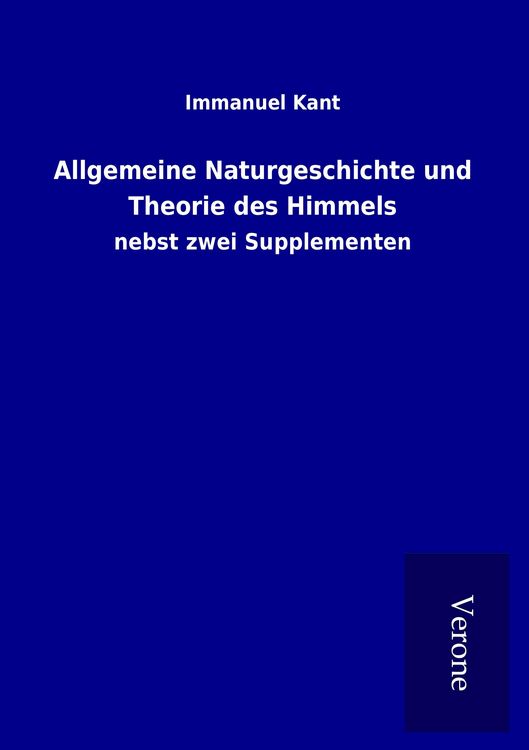 Produktbild: Allgemeine Naturgeschichte und Theorie des Himmels