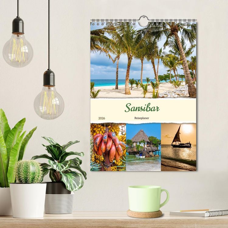 Produktbild: Sansibar - Reiseplaner (Wandkalender 2026 DIN A4 hoch), CALVENDO Monatskalender