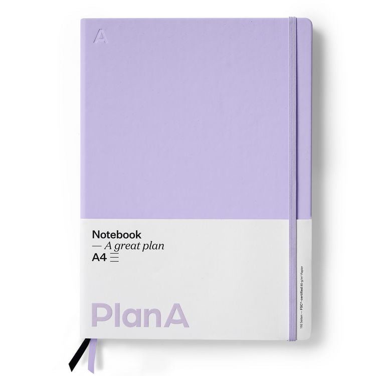 Produktbild: Notizbuch A4 Hardcover Liniert Mauve Purple