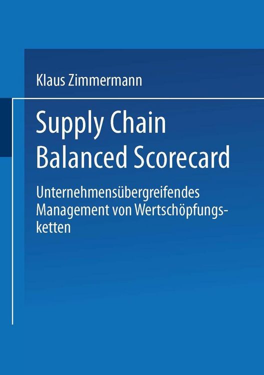 Produktbild: Supply Chain Balanced Scorecard
