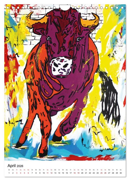 Produktbild: Pop Art Animals - Atelier Zippo (Wandkalender 2026 DIN A4 hoch), CALVENDO Monatskalender
