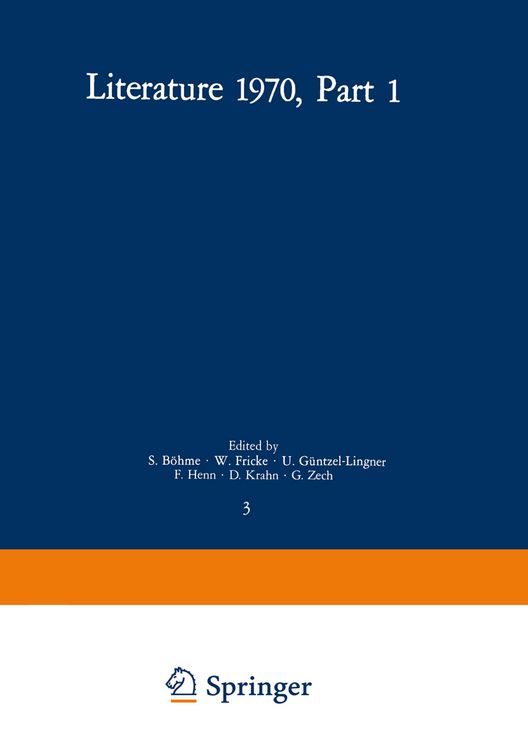 Produktbild: Literature 1970, Part 1