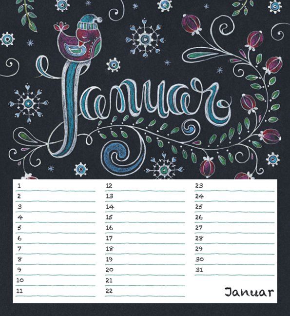 Produktbild: Geburtstagskalender Chalk Love