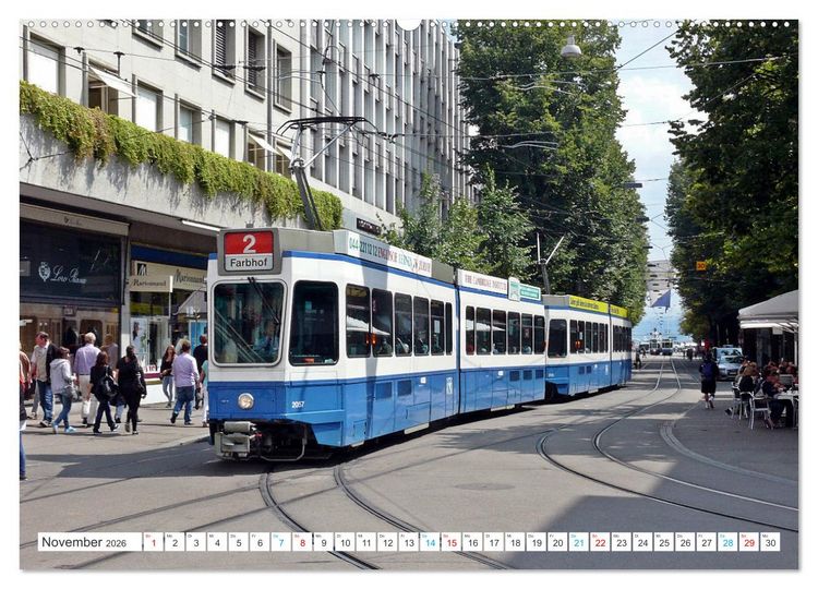 Produktbild: Die Z&uuml;rcher Tram (Wandkalender 2026 DIN A2 quer), CALVENDO Monatskalender