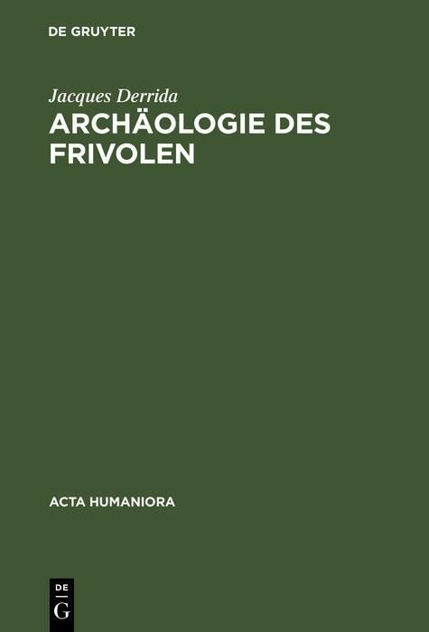 Produktbild: Arch&auml;ologie des Frivolen