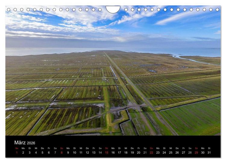 Produktbild: Luftaufnahmen - Faszinierendes Nordfriesland (Wandkalender 2026 DIN A4 quer), CALVENDO Monatskalender