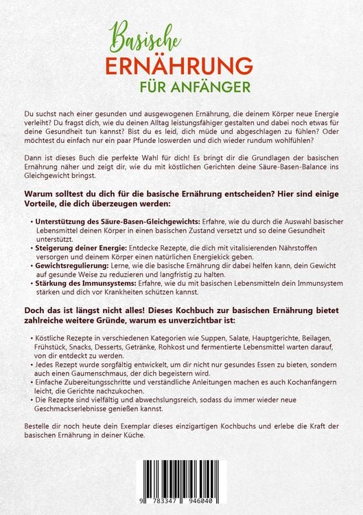 Produktbild: Basische Ern&auml;hrung f&uuml;r Anf&auml;nger