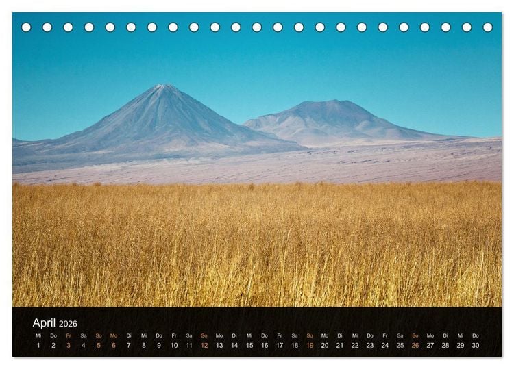 Produktbild: Atacama: Die W&uuml;ste im Norden Chiles (Tischkalender 2026 DIN A5 quer), CALVENDO Monatskalender