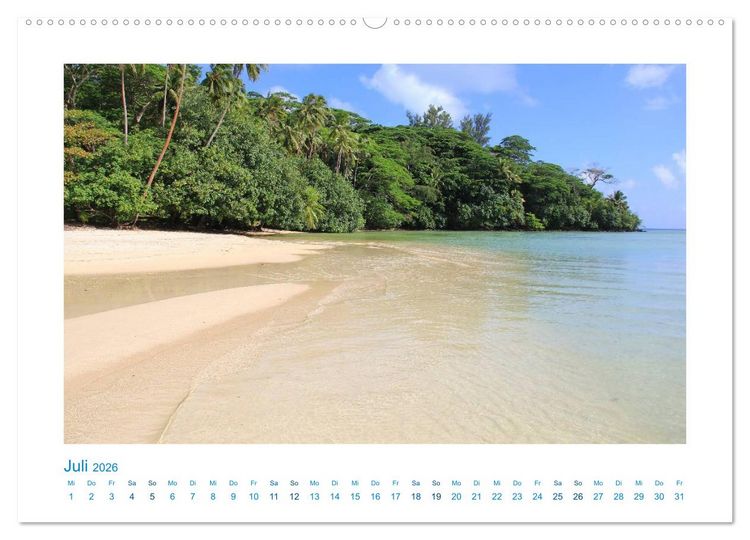 Produktbild: Franz&ouml;sisch-Polynesien Trauminseln im S&uuml;dpazifik (Wandkalender 2026 DIN A2 quer), CALVENDO Monatskalender