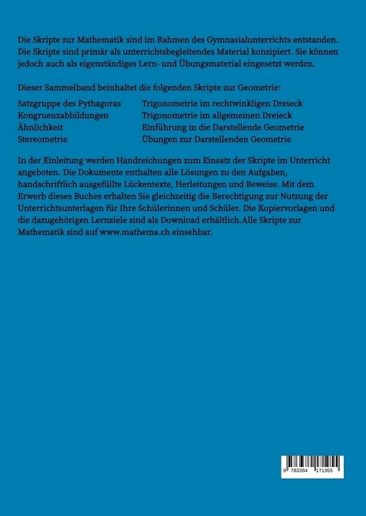Produktbild: Skripte zur Mathematik - Geometrie