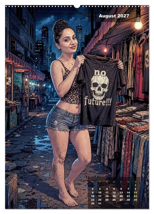 Produktbild: No Future: Dystopische Street-Art Graphic Novel (Wandkalender 2027 DIN A2 hoch), CALVENDO Monatskalender