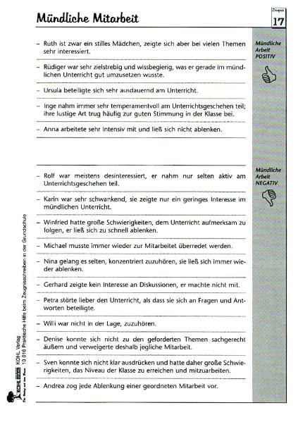 Produktbild: Zeugnisbeurteilungen in der Grundschule