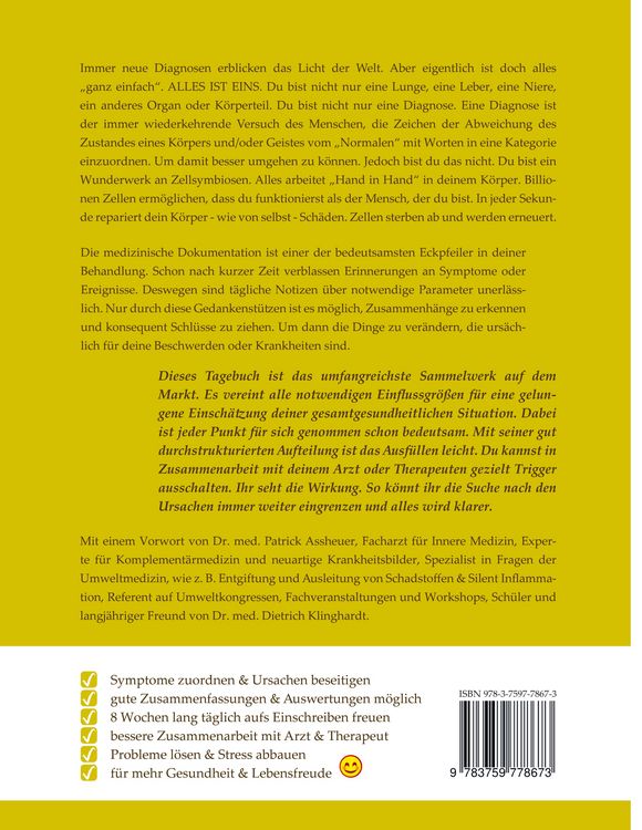 Produktbild: Mein medizinisches Ern&auml;hrungs-, Symptom- und Therapietagebuch, Band 2