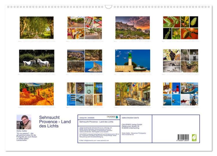 Produktbild: Sehnsucht Provence - Land des Lichts (Wandkalender 2027 DIN A2 quer), CALVENDO Monatskalender