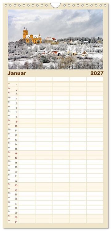 Produktbild: Familienplaner 2027 - Ellwangen - Jagst im Ostalbkreis mit 5 Spalten (Wandkalender, 21 x 45 cm) CALVENDO